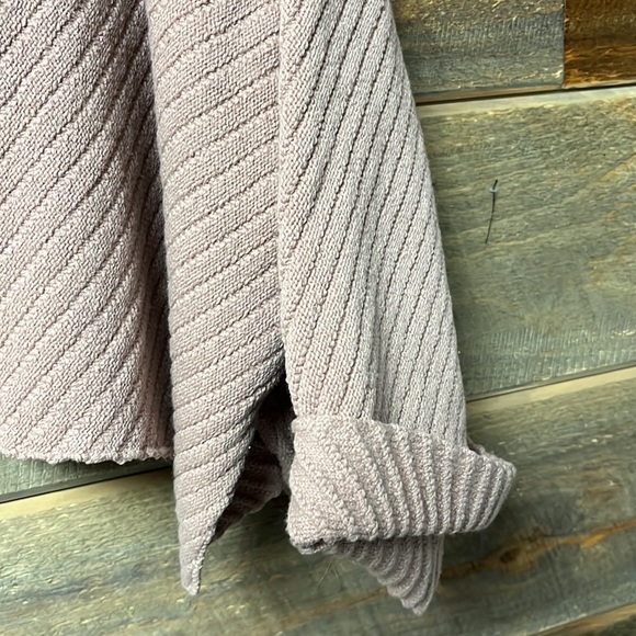 Free People NWT Dusty Rose Pink Ribbed Oversized Crop Sweater Small - Picture 4 of 6